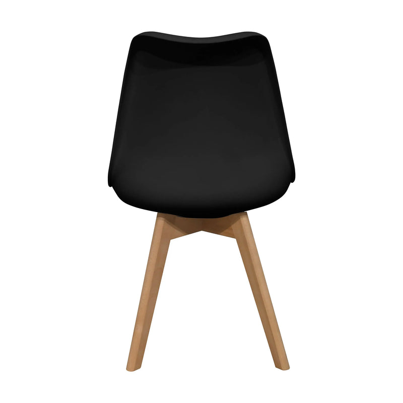 Cargue la imagen en el visor de la galería, Silla para interior Color Negro Velo-94016190-NE CasaEaster