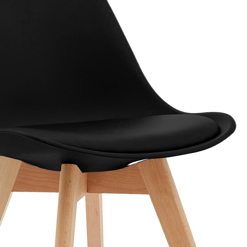 Cargue la imagen en el visor de la galería, Silla para interior Color Negro Velo-94016190-NE CasaEaster
