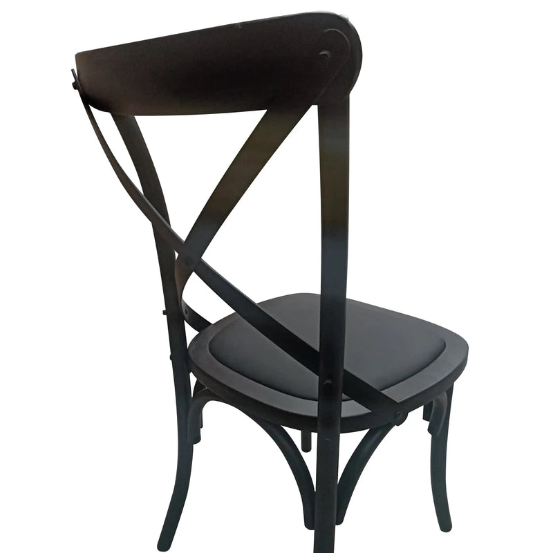 Cargue la imagen en el visor de la galería, Silla para interior de madera color cafe Cross-FC02-CA CasaEaster