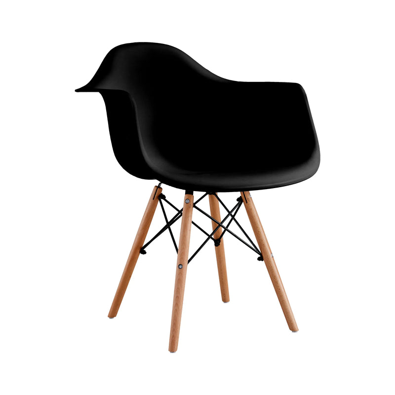 Cargue la imagen en el visor de la galería, Silla para interior y exterior Color negro HOLBOX-940161900-02-NE CasaEaster