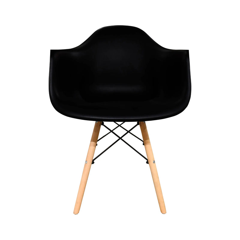 Cargue la imagen en el visor de la galería, Silla para interior y exterior Color negro HOLBOX-940161900-02-NE CasaEaster