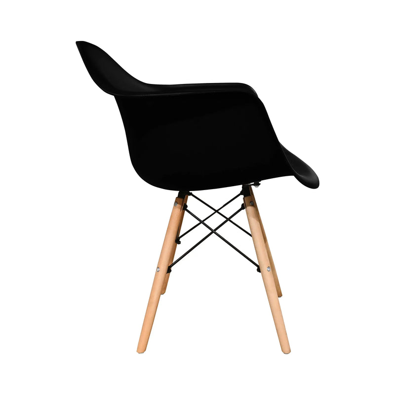 Cargue la imagen en el visor de la galería, Silla para interior y exterior Color negro HOLBOX-940161900-02-NE CasaEaster