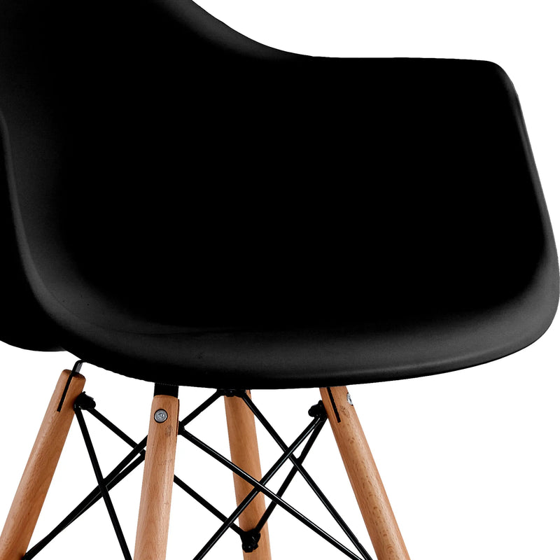 Cargue la imagen en el visor de la galería, Silla para interior y exterior Color negro HOLBOX-940161900-02-NE CasaEaster