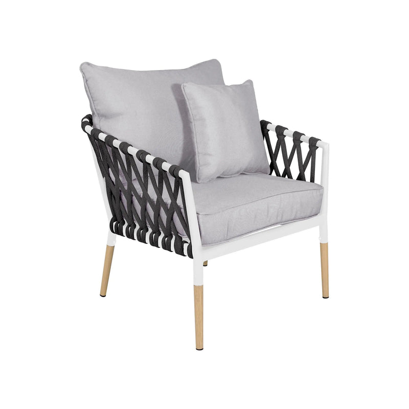 Cargue la imagen en el visor de la galería, Sillon Color Blanco con Negro BELINAS INDIVIDUAL-B1095-2 / 10095