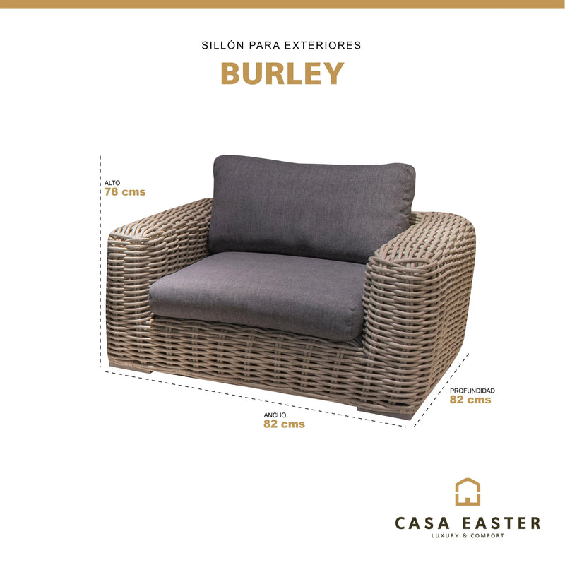 Cargue la imagen en el visor de la galería, Sillon Color Carbon BURLEY INDIVIDUAL-74581
