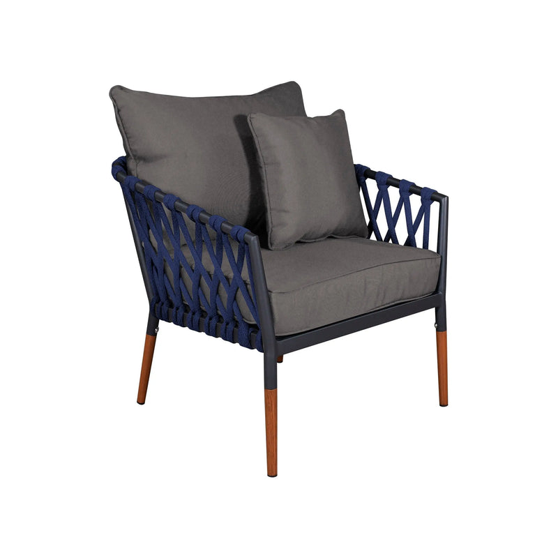 Cargue la imagen en el visor de la galería, Sillon Color Carbon con Azul BELINAS INDIVIDUAL-10070