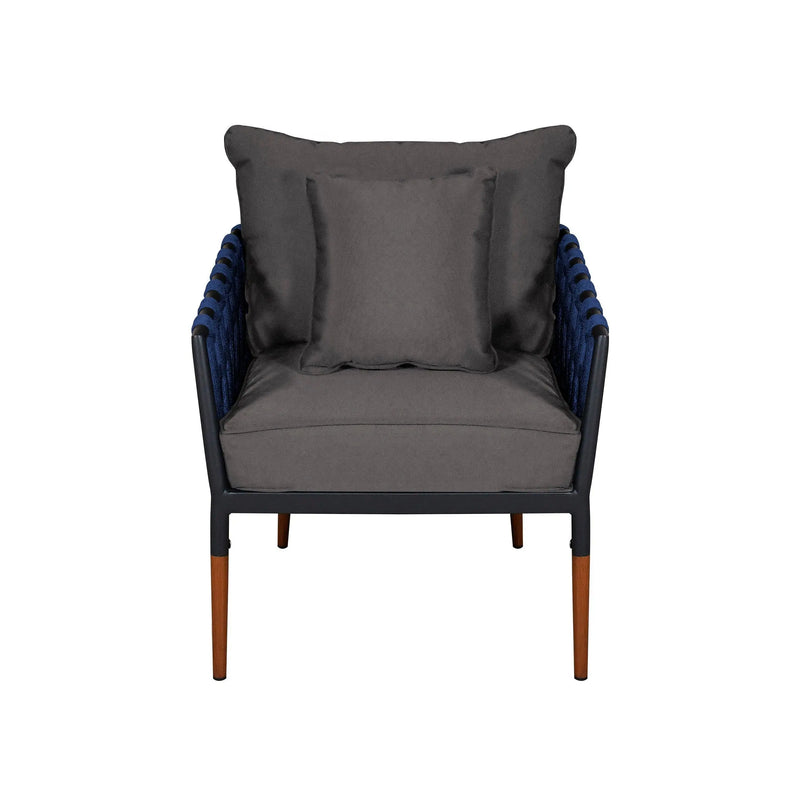 Cargue la imagen en el visor de la galería, Sillon Color Carbon con Azul BELINAS INDIVIDUAL-10070