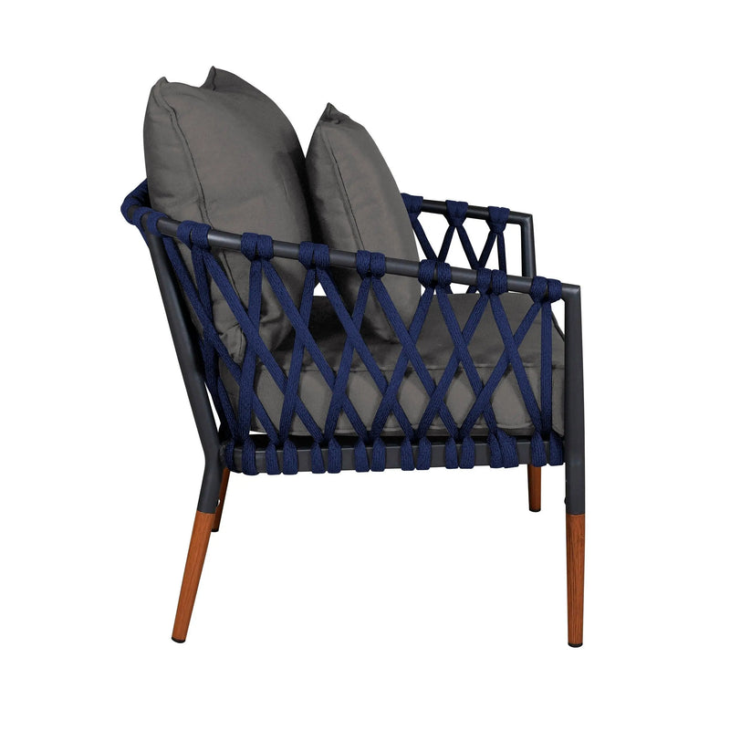 Cargue la imagen en el visor de la galería, Sillon Color Carbon con Azul BELINAS INDIVIDUAL-10070