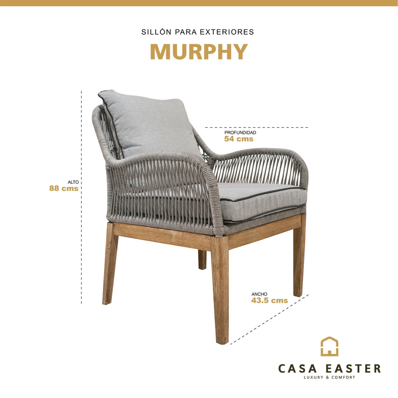 Cargue la imagen en el visor de la galería, Sillon Color Gris MURPHY INDIVIDUAL-M16