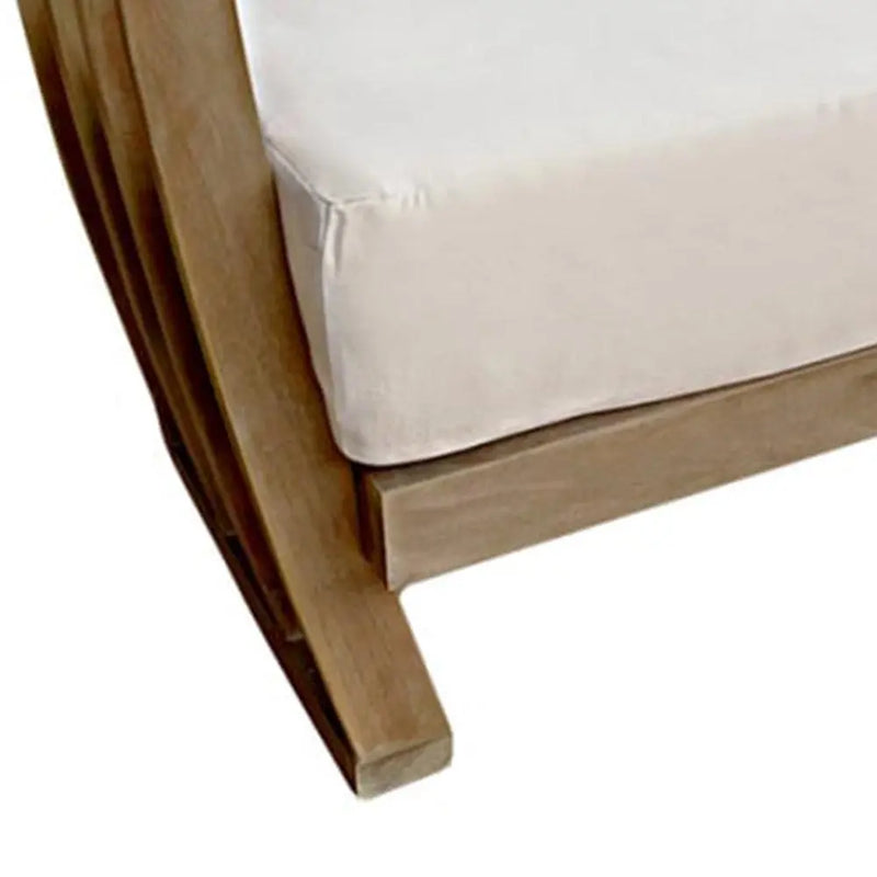 Cargue la imagen en el visor de la galería, Sillon De Madera Teca Para Interior Color Blanco WOODLAND DOBLE- HUC25691