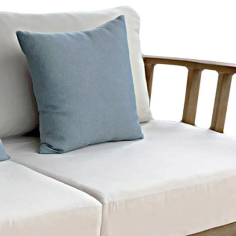 Cargue la imagen en el visor de la galería, Sillon De Madera Teca Para Interior Color Blanco WOODLAND DOBLE- HUC25691