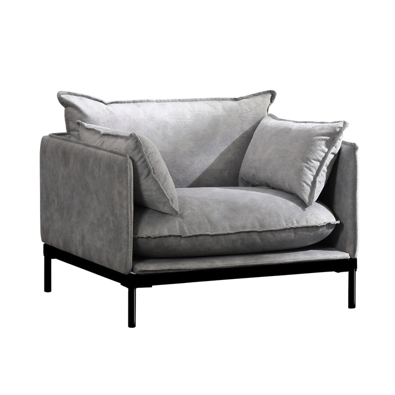 Cargue la imagen en el visor de la galería, Sillón Individual Color Gris - BD18G CasaEaster