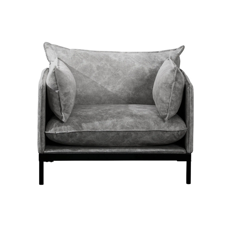 Cargue la imagen en el visor de la galería, Sillón Individual Color Gris - BD18G CasaEaster