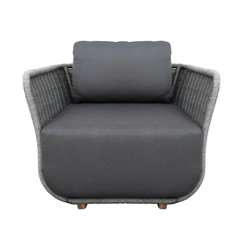 Cargue la imagen en el visor de la galería, Sillón Individual para Interior y Exterior de Aluminio color Carbon Sundown Individual-HUC39907 CasaEaster