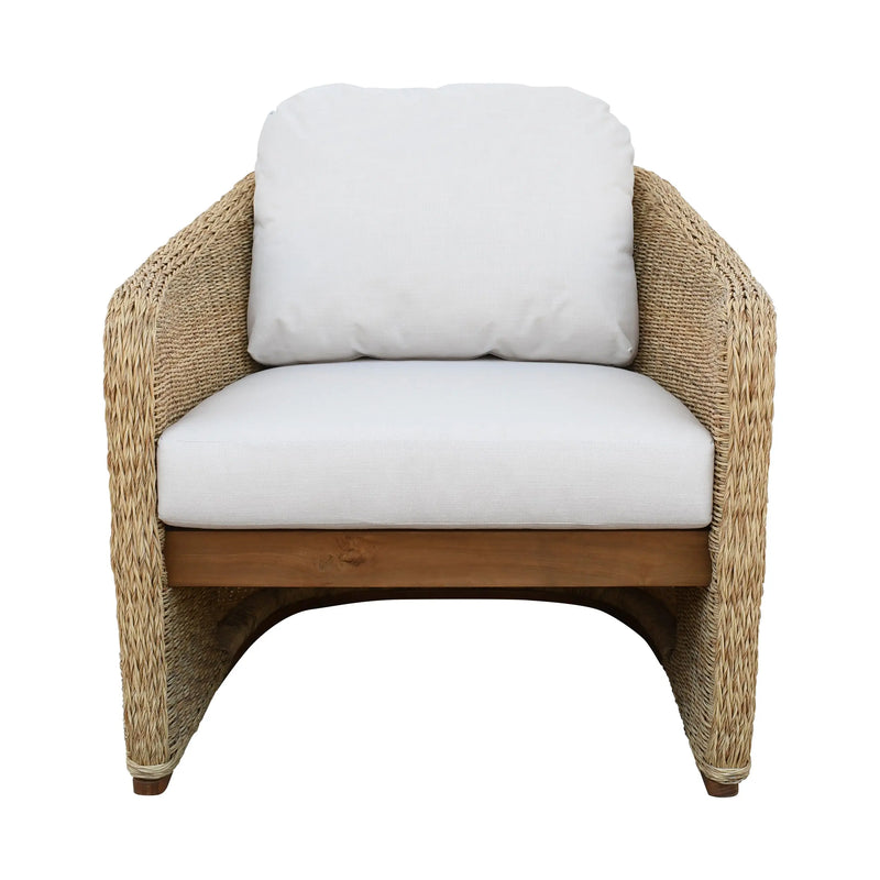 Cargue la imagen en el visor de la galería, Sillón Individual para interior y exterior de Rattan color Natural Florida-HUC39840 CasaEaster