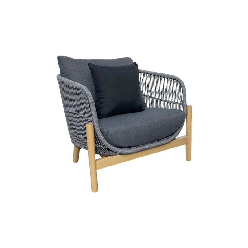 Cargue la imagen en el visor de la galería, Sillón Individual para interiory exterior color gris Lighton- GL3A-608321SQKD CasaEaster