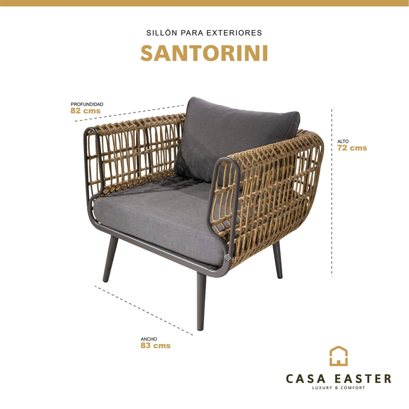 Cargue la imagen en el visor de la galería, Sillon SANTORINI INDIVIDUAL-10501-G