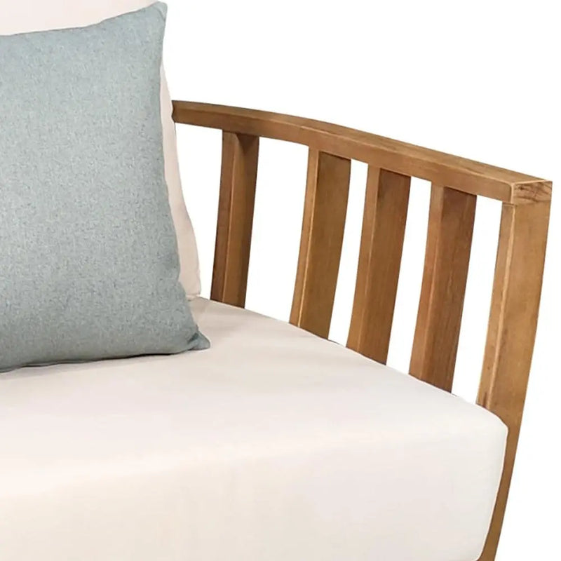 Cargue la imagen en el visor de la galería, Sillon de Madera Teca Para interior Color Blanco WOODLAND INDIVIDUAL-HUC25692-1