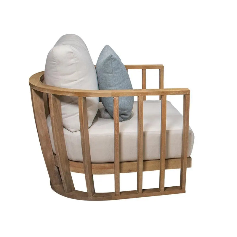 Cargue la imagen en el visor de la galería, Sillon de Madera Teca Para interior Color Blanco WOODLAND INDIVIDUAL-HUC25692-1