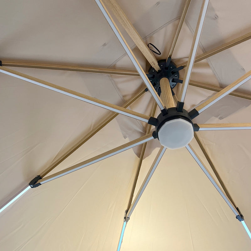 Cargue la imagen en el visor de la galería, Sombrilla Small Roma Brazo de luz LED Lateral Para Jardin Color Beige - 60412FN-SMALLBE