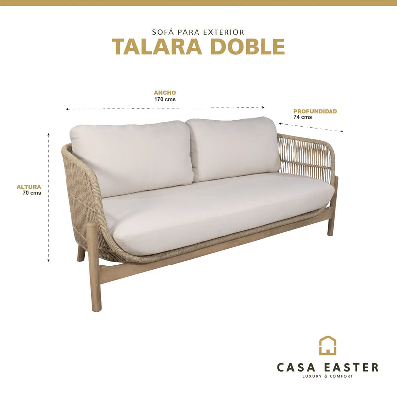 Cargue la imagen en el visor de la galería, Sofa para Exterior e Interior TALARA DOBLE - HUC-25758-1