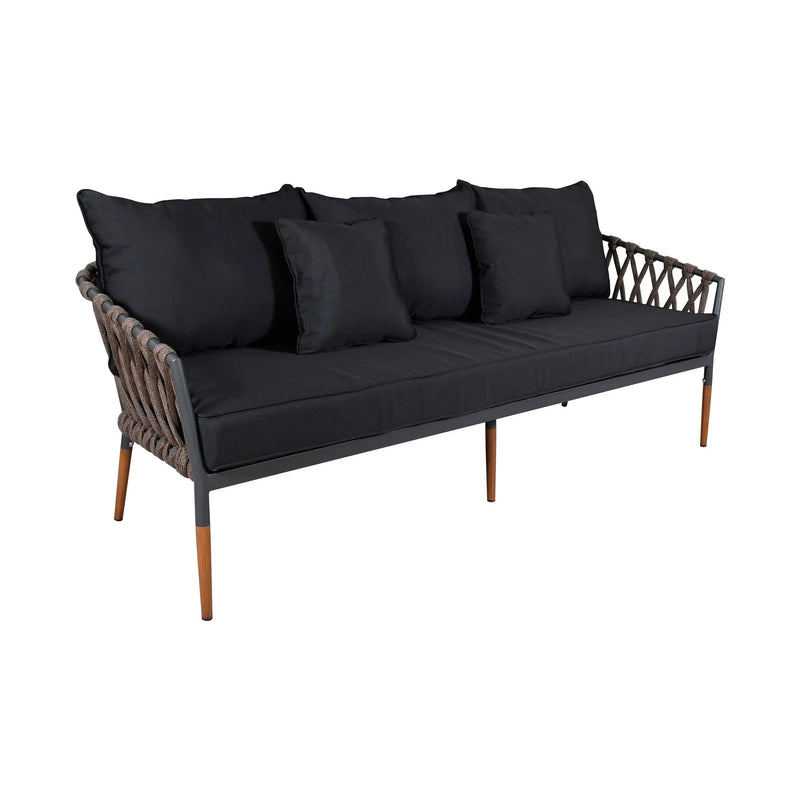 Cargue la imagen en el visor de la galería, Sofa para Terraza o Jardin Color Carbon con Cafe BELINAS TRIPLE-10000 - 10-3