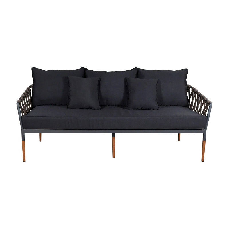 Cargue la imagen en el visor de la galería, Sofa para Terraza o Jardin Color Carbon con Cafe BELINAS TRIPLE-10000 - 10-3
