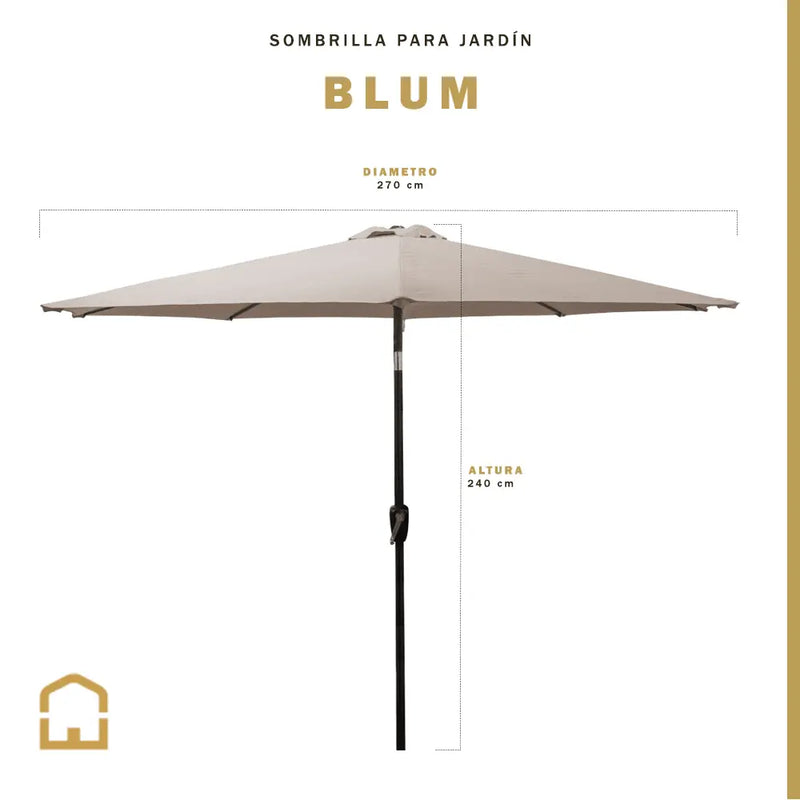 Cargue la imagen en el visor de la galería, Sombrilla Blum Para Jardin con Angulo de Inclinación Color Taupe Light -S-211