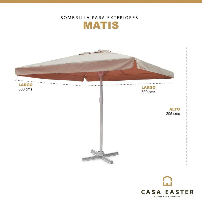 Cargue la imagen en el visor de la galería, Sombrilla Matis Cuadrada Para Jardin Color Beige -Um01