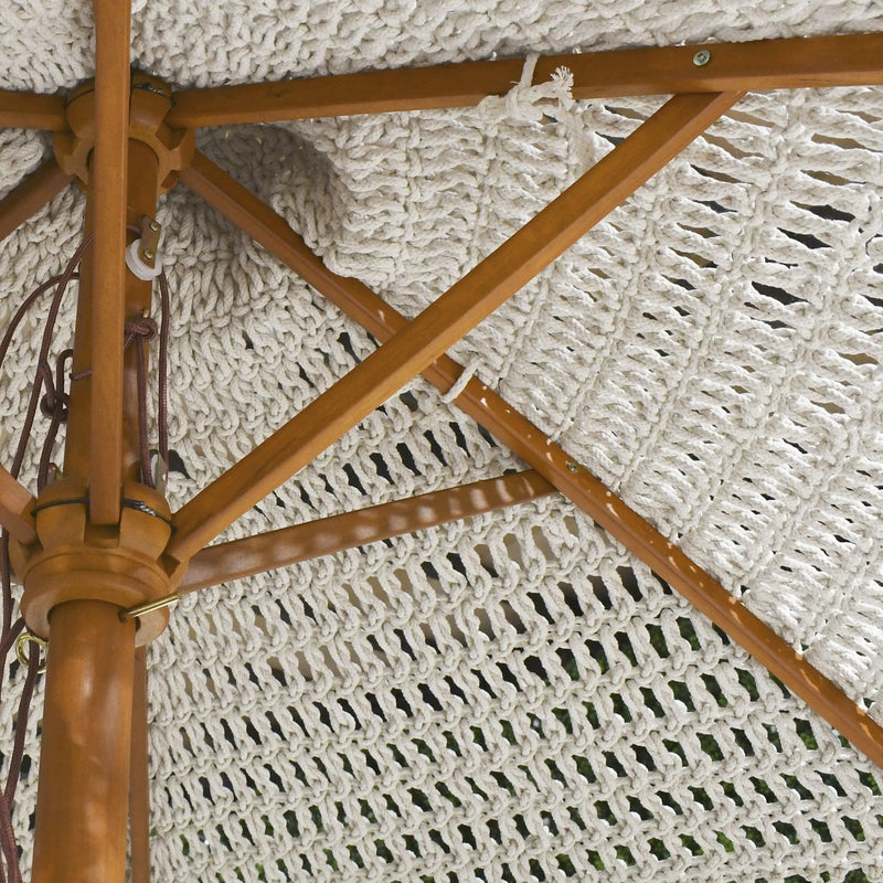 Cargue la imagen en el visor de la galería, Sombrilla para Exterior e Interior Color Beige BOHOCHIC 07-60618B