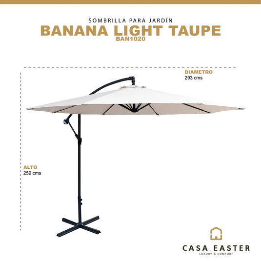 Sombrilla para Exterior o Interior Color Ligth Taupe-BANANA-BAN1020