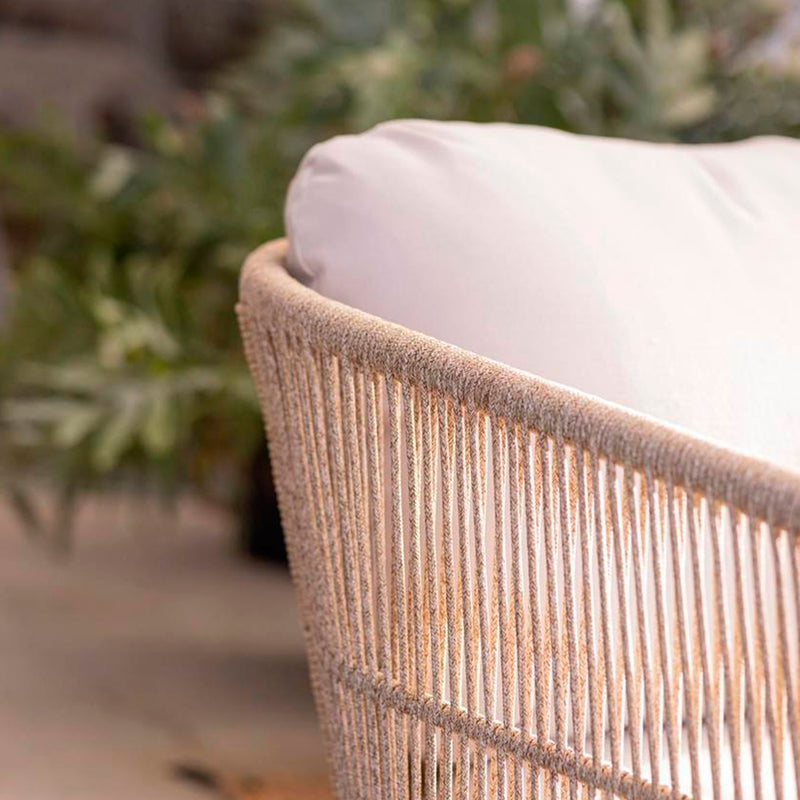 Cargue la imagen en el visor de la galería, Sala para Exterior e Interior de Madera Acacia Color Blanco TALARA DOBLE-SDMPETD