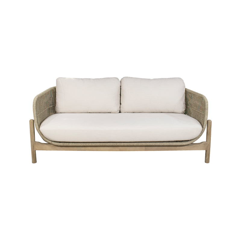 Cargue la imagen en el visor de la galería, Sala para Exterior e Interior de Madera Acacia Color Blanco TALARA DOBLE-SDMPETD