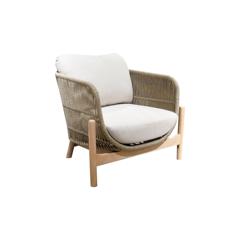 Cargue la imagen en el visor de la galería, Sala para Exterior e Interior de Madera Acacia Color Blanco TALARA DOBLE-SDMPETD