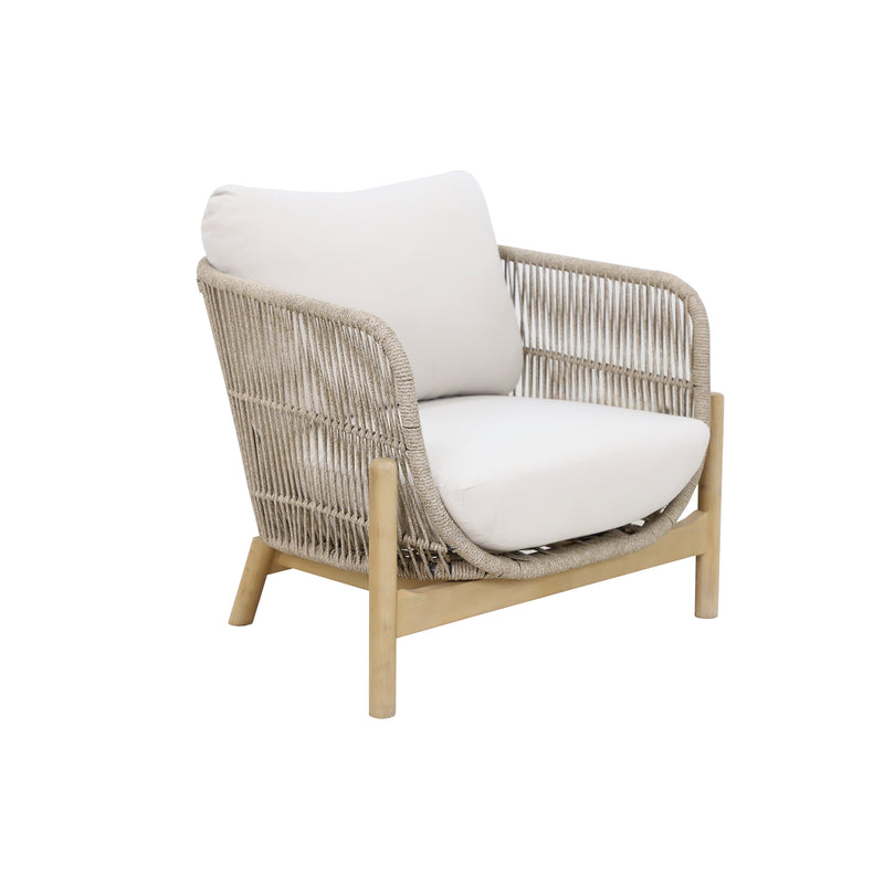 Cargue la imagen en el visor de la galería, Sala para Exterior e Interior de Madera Acacia Color Blanco TALARA TRIPLE-SDMPETT