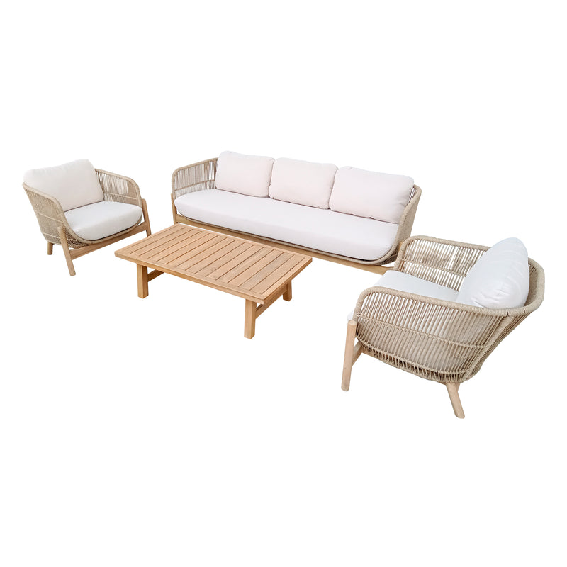 Cargue la imagen en el visor de la galería, Sala de Madera Talara + mesa de centro Rimini