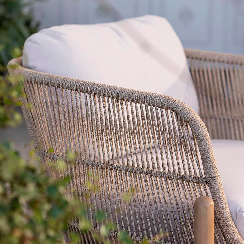Cargue la imagen en el visor de la galería, Set para Exterior e Interior de Madera Acacia Color Blanco TALARA BISTRO-6216869180