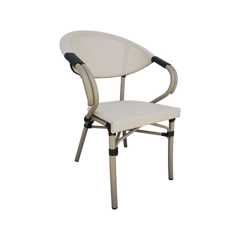 Load image into Gallery viewer, Textilene chair for indoor and outdoor use, Champagne color, TEXTILENE - TEXT-W25