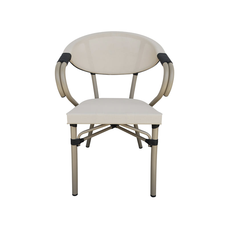 Load image into Gallery viewer, Textilene chair for indoor and outdoor use, Champagne color, TEXTILENE - TEXT-W25