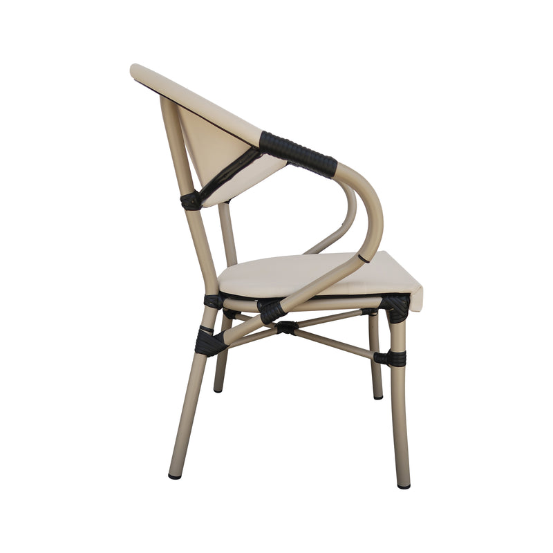Load image into Gallery viewer, Textilene chair for indoor and outdoor use, Champagne color, TEXTILENE - TEXT-W25