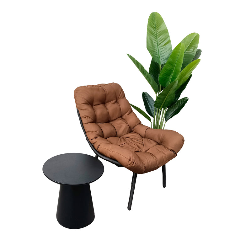 Cargue la imagen en el visor de la galería, Set Individual Confort TG0025 café + mesa bistro Noga negro + Traveller Palm 1.8