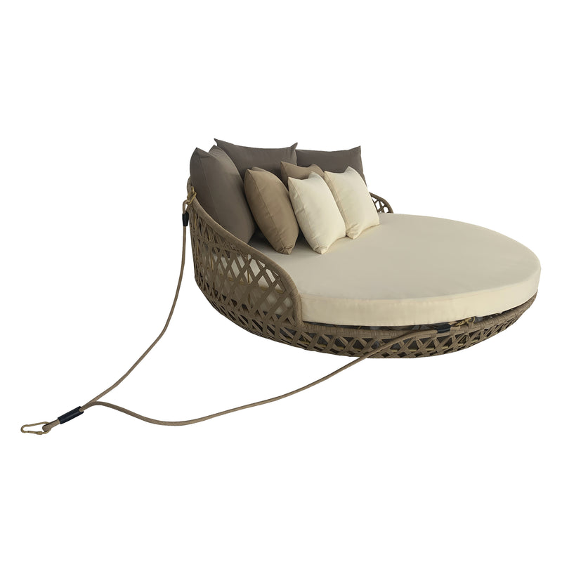 Cargue la imagen en el visor de la galería, Camastro TG0355-CH redondo color Champagne - TG0355-CH