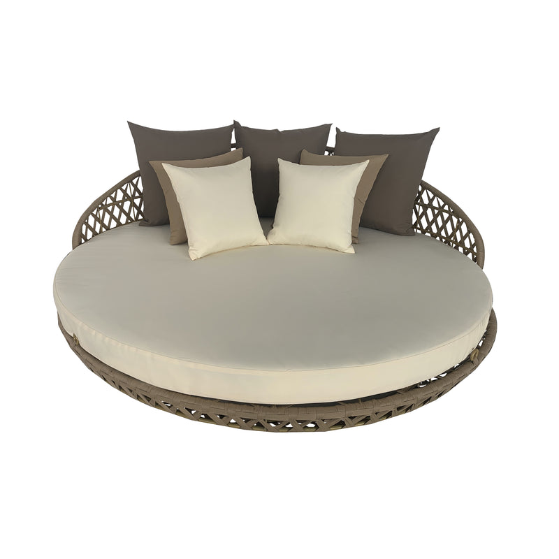 Cargue la imagen en el visor de la galería, Camastro TG0355-CH redondo color Champagne - TG0355-CH