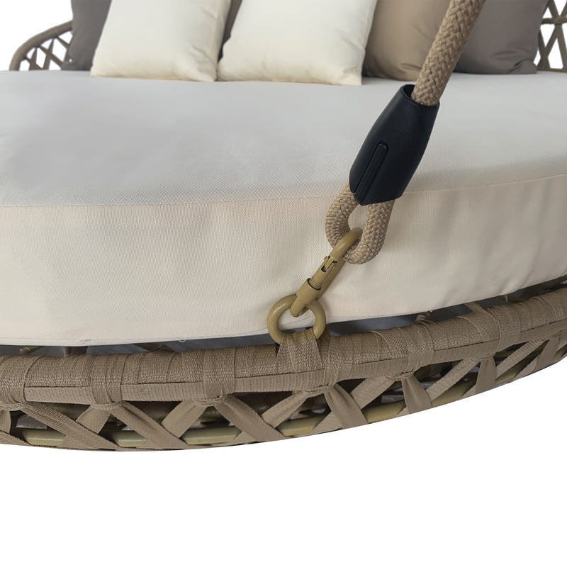 Cargue la imagen en el visor de la galería, Camastro TG0355-CH redondo color Champagne - TG0355-CH