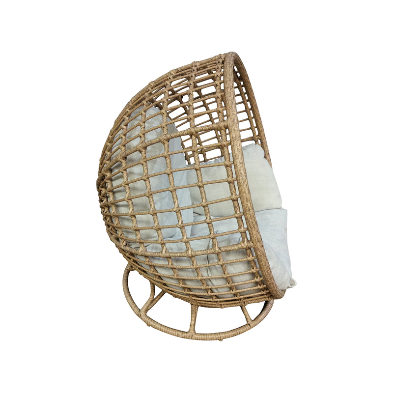 Cargue la imagen en el visor de la galería, Sillón individual Redondo THE O, bajo color natural - GLA6281139