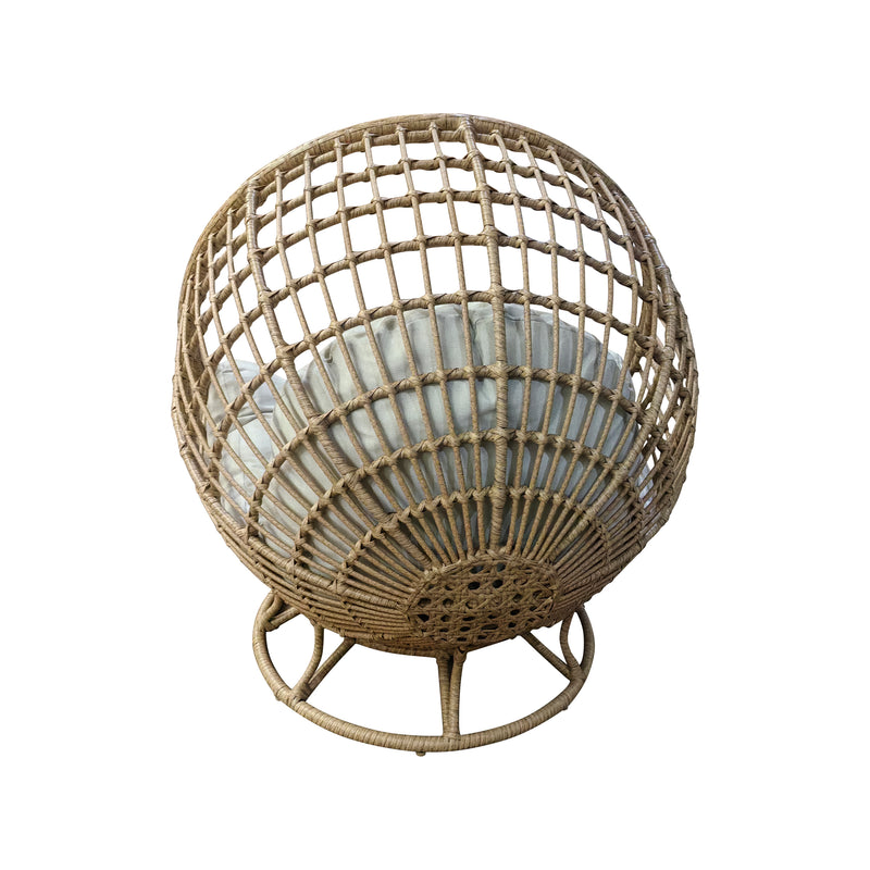 Cargue la imagen en el visor de la galería, Sillón individual Redondo THE O, bajo color natural - GLA6281139