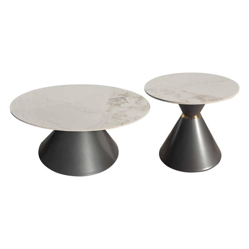 Cargue la imagen en el visor de la galería, Mesas de centro de Interior set Duo Thore 80 cms / 50 cms color Carbon - 99994