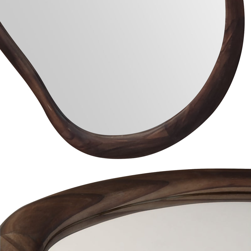 Cargue la imagen en el visor de la galería, Espejo Decorativo Irregular Tipa color Café 92*58 cms - tipa