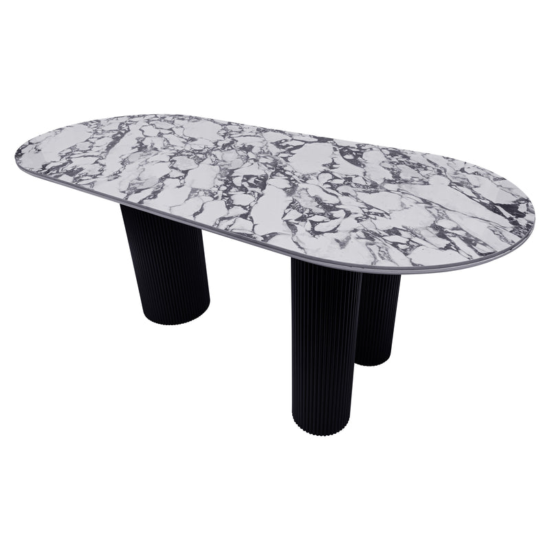 Cargue la imagen en el visor de la galería, Comedor Tropicalito 1.8 M blanco&negro + 6 sillas JY6286XT beige