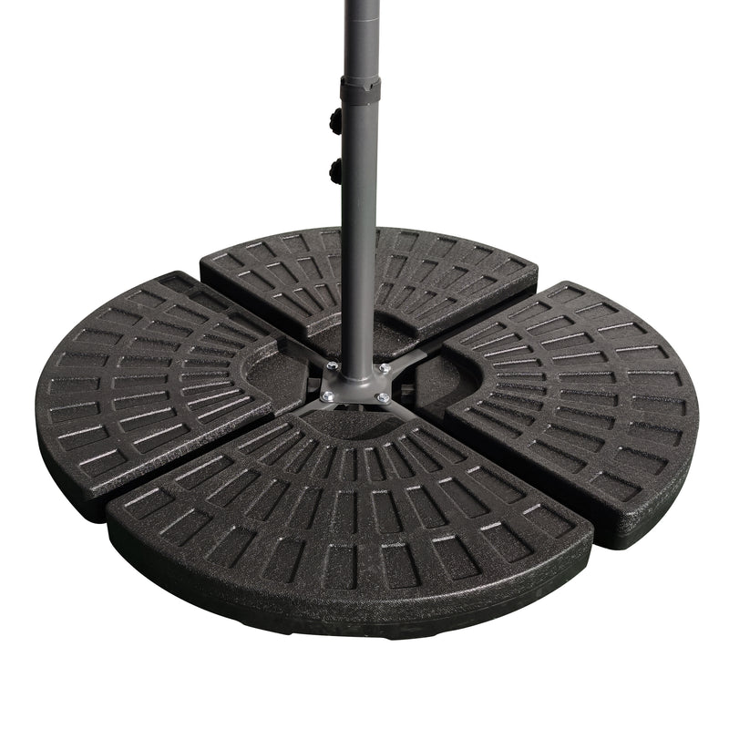 Cargue la imagen en el visor de la galería, Sombrilla Twin Para Jardin de triple sombrilla Color Negro + base COCO - 2024TBLKCOCO